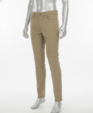 Calvin Klein Big Boys Beige Slim Fit Performance Stretch Flex 5 Pocket Pants 18