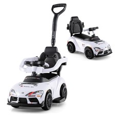 Toyota Licensed Ride on Push Car w/Parent-Control Handle Music Safety Guardrail