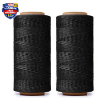 568 Yards 2 PCS 150D 0.8Mm Waxed Thread for Leather Sewing, Leather Thread