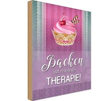 Holzschild 30X20 Cm Backen Ist Meine Therapie Deko Geschenk Holz Schild