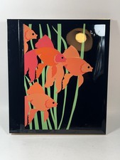 Photo Album Book, Black Lacquerware Otagiri Fish Bouquet Japan 4x6 Photos Unused