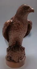 Red Mill Mfg, Handcrafted USA Pecan Shell Composite American Bald Eagle Figurine