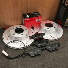 Für BMW 3 Serie 316d E90 E91 E92 E93 Gebohrt Vorne Bremsscheiben Brembo Pad 300m