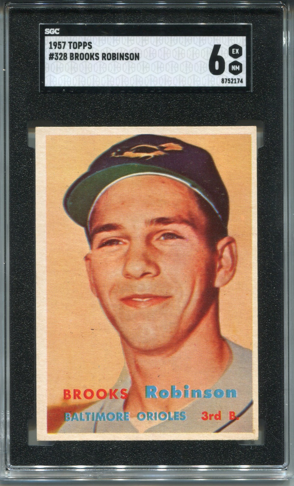 1957 Topps Brooks Robinson Rookie Card SGC 6 EX MINT Graded Baseball #35
