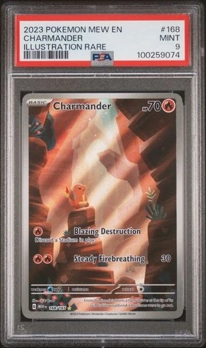 Charmander 168/165 Illustration Rare - Pokemon 151 PSA 9 Mint