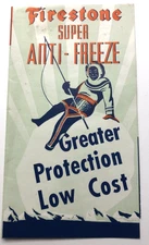VTG Firestone Advertisement Super Anti-Freeze Flyer double fold 3.5x6"