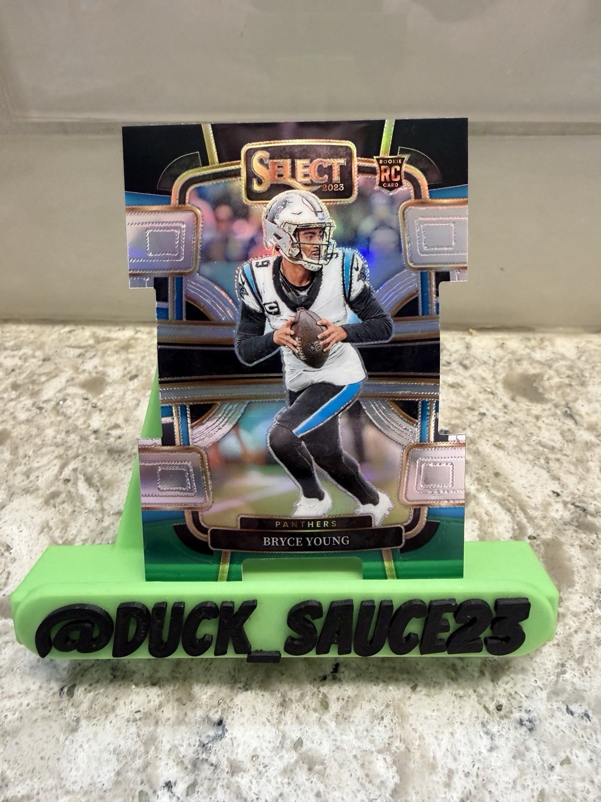 2023 Panini Select - Concourse Bryce Young #14 Black & Green Prizm Die-Cut (RC)
