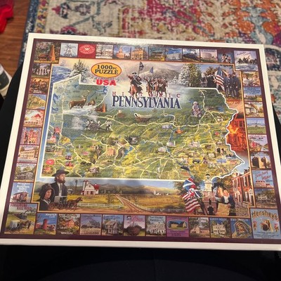 white mountain puzzles Historic Pennsylvania 1000 pc NEW sealed 2008