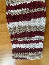 Handmade Chunky Knit Blanket, 22x42; various colors