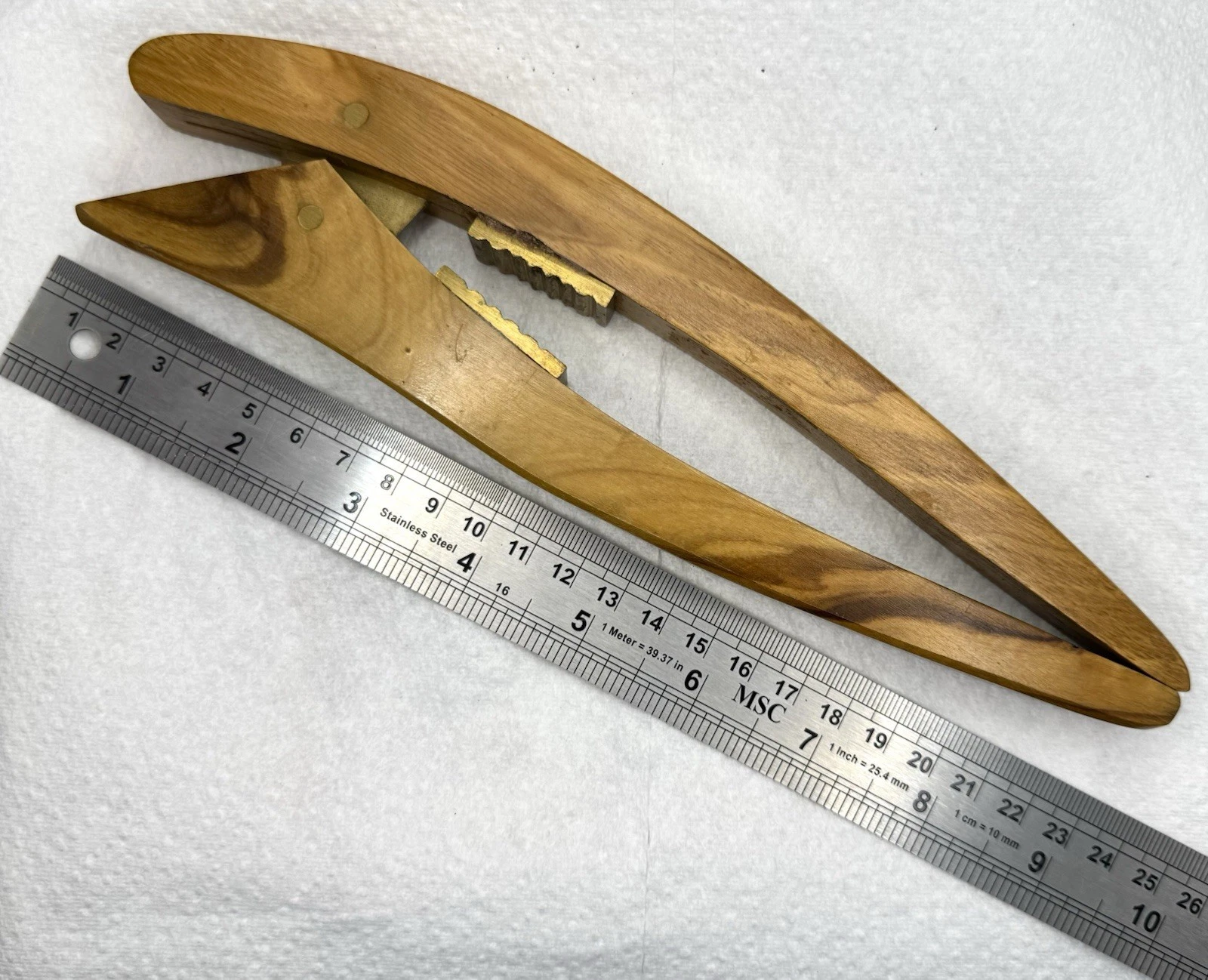 1950s-1960s Danish Teak And Brass Nutcracker By Erik Jorgensen - Gorgeous