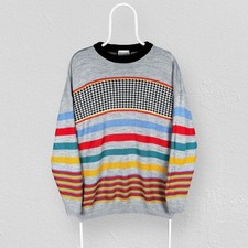 Vintage The Sweater Shop Patterned Knit Jumper Striped Mens Large