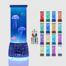 Jellyfish Lamp 16 Colors LED Night Light Remote Aquarium Tank Desk Decor