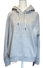 NWT Women's Champion Grey Hoodie Sweatshirt XL Button-up Placket Cozy Athleisure