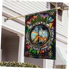 FLAGWIX All The People Living Life House Flag 29.5" x 39.5" Life in Peace 2