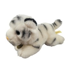 Aurora Miyoni White Tiger Cub Plush 8" Stuffed Animal Toy Stripes, Soft Fur