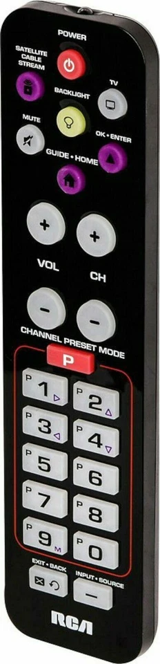 NEW RCA Easy 2-Device Universal Remote RCRPS002RWDZ for TV DVD CD Cable Receiver - Image 3 of 3