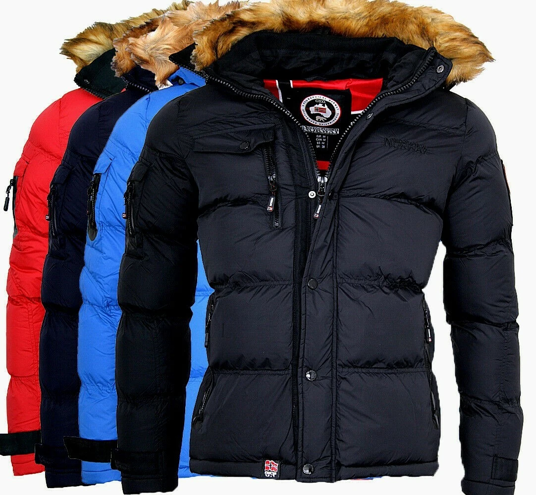 Geographical Norway Hombre Invierno Chaqueta Acolchada Parka Exterior  Abrigo S