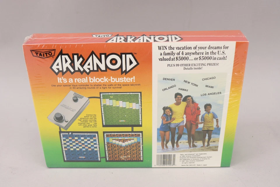 Arkanoid Nintendo NES Big Box 1987 Taito Vaus Controller Bundle New Fact. Sealed - Image 3 of 4
