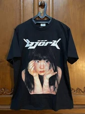 Bjork 90s Tour Shirt, Bjork 100% Cotton Black Unisex T-shirt Reprint S-5XL