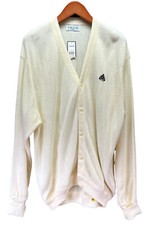 Vintage Izod Cardigan 2XL Open Knit MADE IN USA Relaxed 90s Fit NEW
