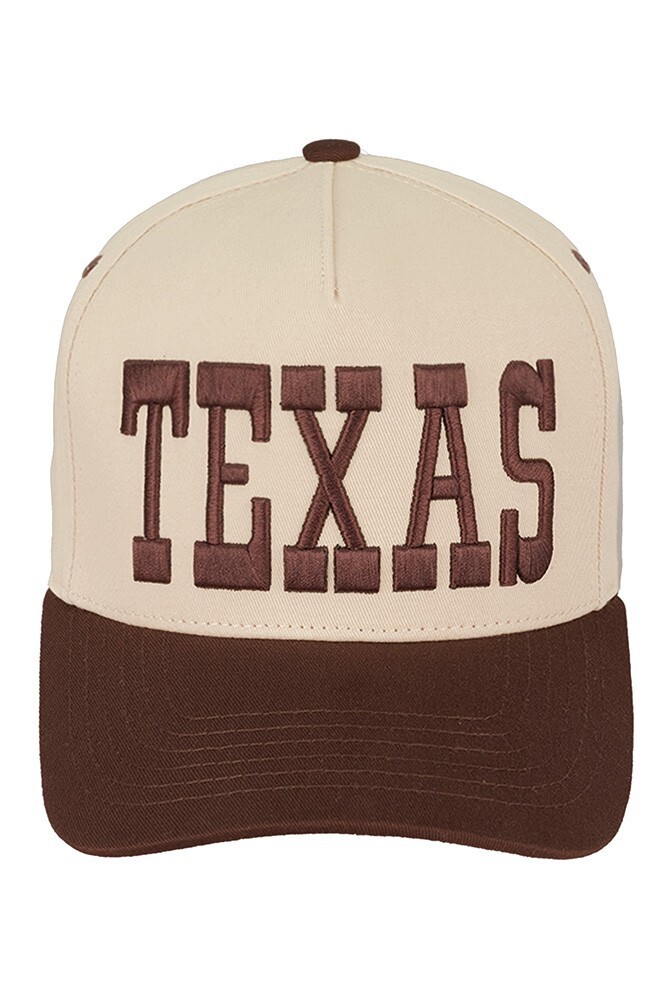 C.C  TEXAS Lettering Embroidered  Cotton Baseball Cap Snapback Trucker Hat