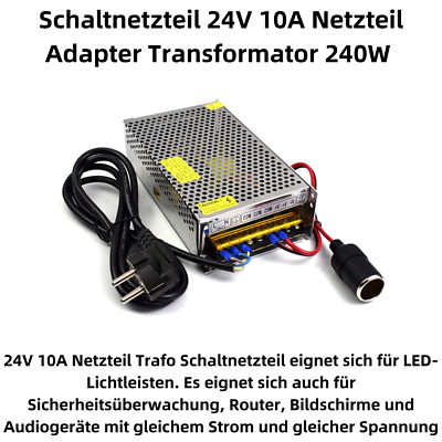 D83C Einbaunetzteil Schaltnetzteil AC/DC 230V auf 24V 10A 240W Überlastschutz
