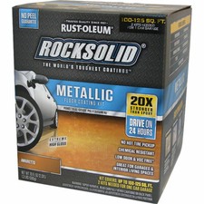 Rust-Oleum 299741 RockSolid Metallic Floor Coating Amaretto 70oz Kit