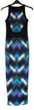 KAREN MILLEN FULL LENGTH DOT PRINT MAXI DRESS - UK SIZE 10 US 6 EU 38 - EXC COND