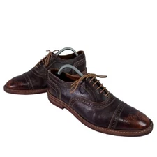 Allen Edmonds STRANDMOK Cap Toe Oxford Shoes w Dainite Rubber Sole Mens 10 D