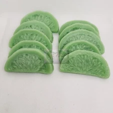 Wax Lime Slices, Scented. Set of 10 Slices, Fake Lime Slices, Lime Slice Props