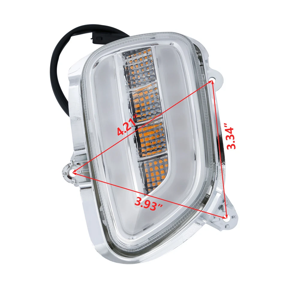 Front LED Turn Signals Clear Lens Fit For Honda Goldwing GL1800 2001-2017 02 03 - Image 4 of 4