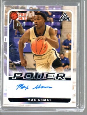2021-22 Leaf Pro Set Power Base Silver Spectrum Foil /10 Max Abmas #BA-MA2 Auto
