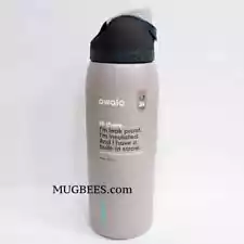 Owala FreeSip Neon Moon Gray Stainless Steel Water Bottle 40 oz (Gray Label)