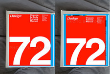 1972 Dodge Shop Manual Set Challenger Charger Coronet Dart Demon Monaco Polara