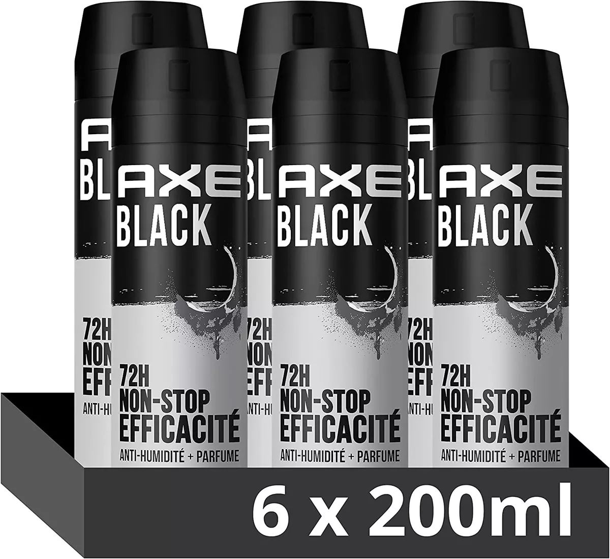 Lot of 6 AXE Perfume BLACK Men s Spray 72h Fresh Anti Breath 200ml Deodorants