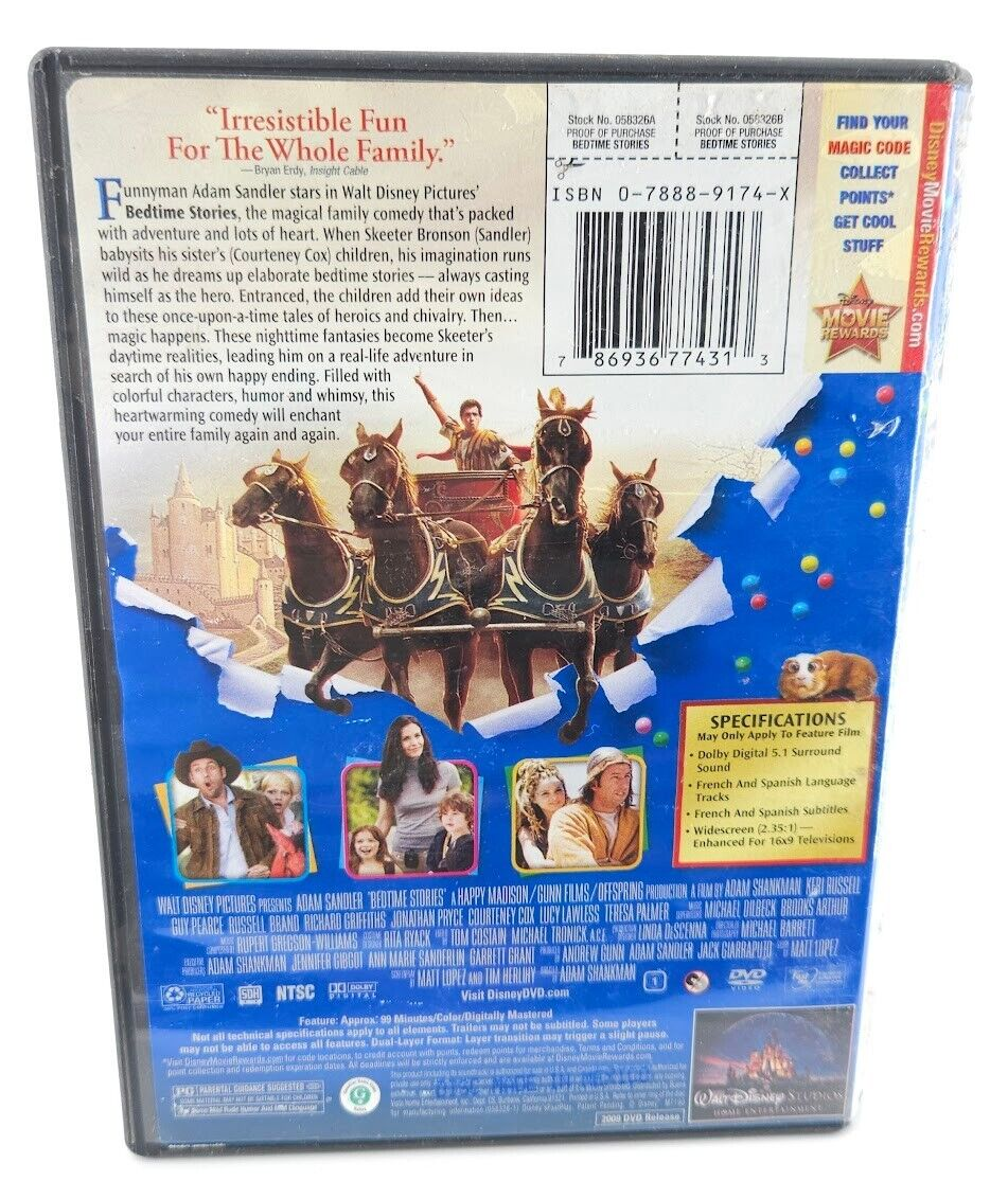 Walt Disney Bedtime Stories DVD Video Movie Adam Sandler | eBay