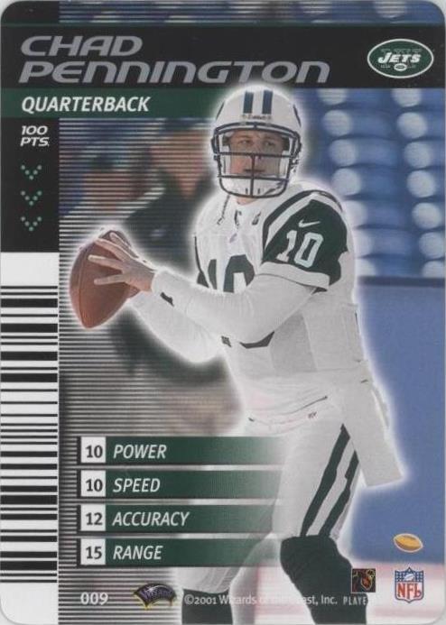 2001-02 NFL Showdown 1st & Goal Chad Pennington #009 - 1 of 2