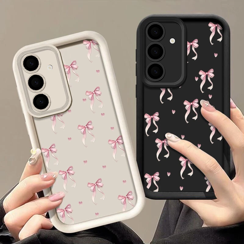 Cute Bow Soft Phone Case for Samsung A56 A16 A05s A15 A36 A55 S25 S24 S23