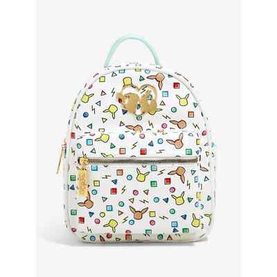 Loungefly Pokemon Pikachu White Allover Print Mini Backpack BoxLunch Exclusive Loungefly Pokemon Pikachu White Allover Print Mini Backpack  main image 3