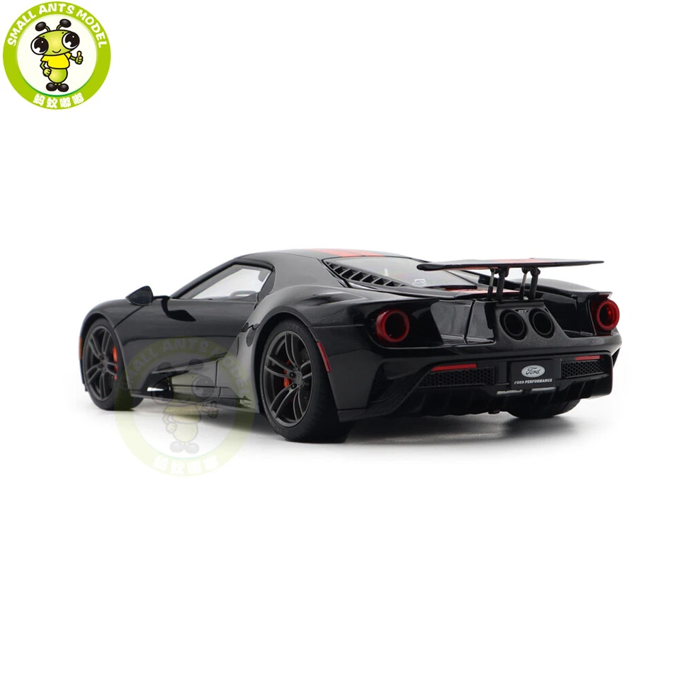 Coche modelo Ford GT 2017 1/18 Autoart 72945 negro sombra/naranja rayas Foto 3 de 4