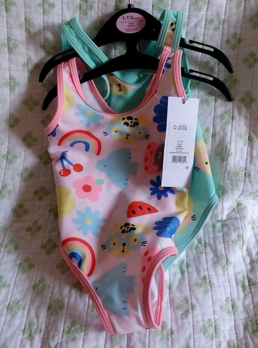 George Set of Baby Girls Swimsuits, size years (80-86cm