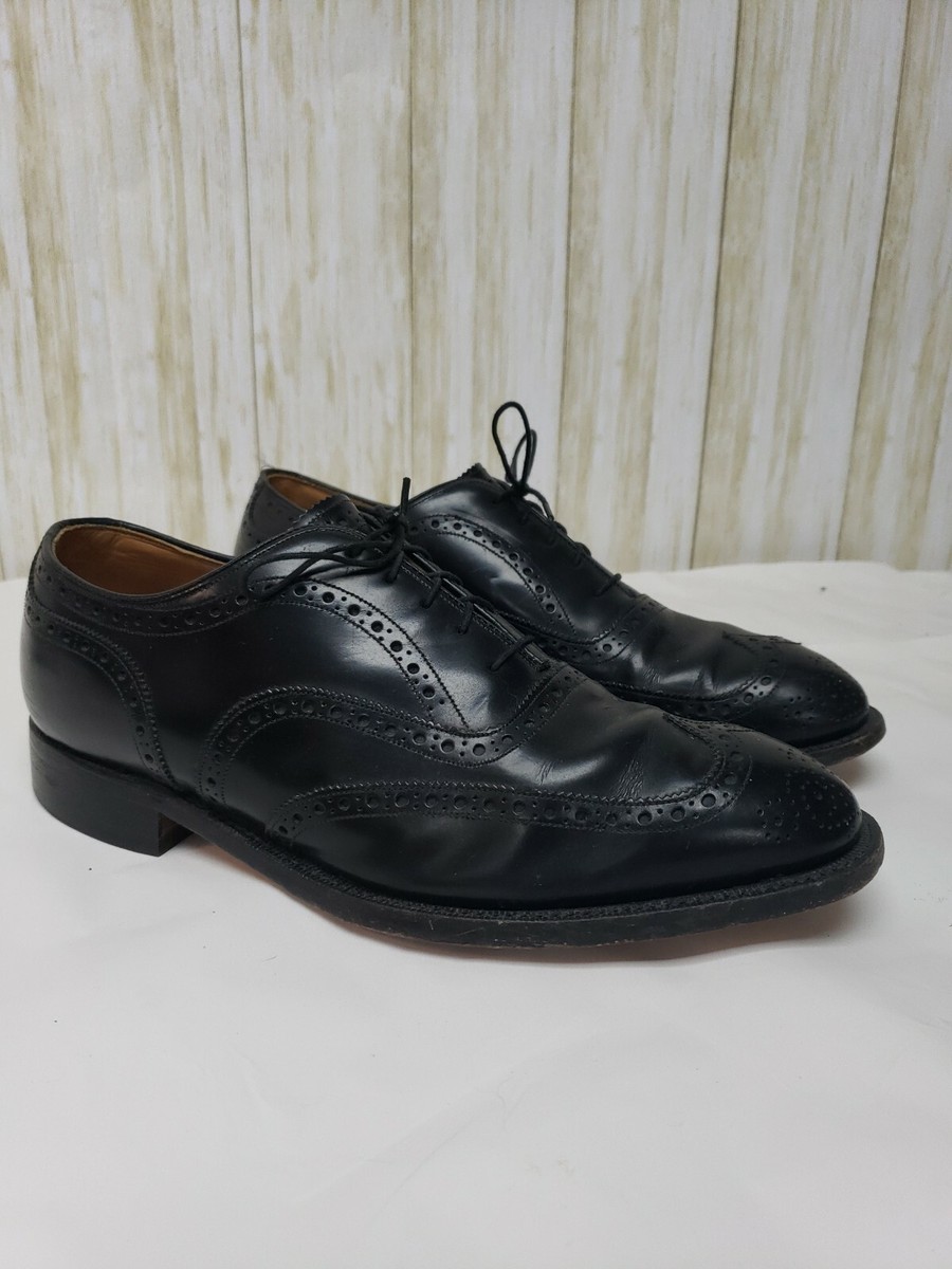 Johnston & Murphy Black Leather Wingtip Oxford Dress Shoes  display picture 1