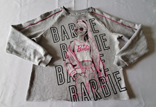 Barbie Sweatshirt Girls's XXL 18 Gray Crew Neck Graphic Print