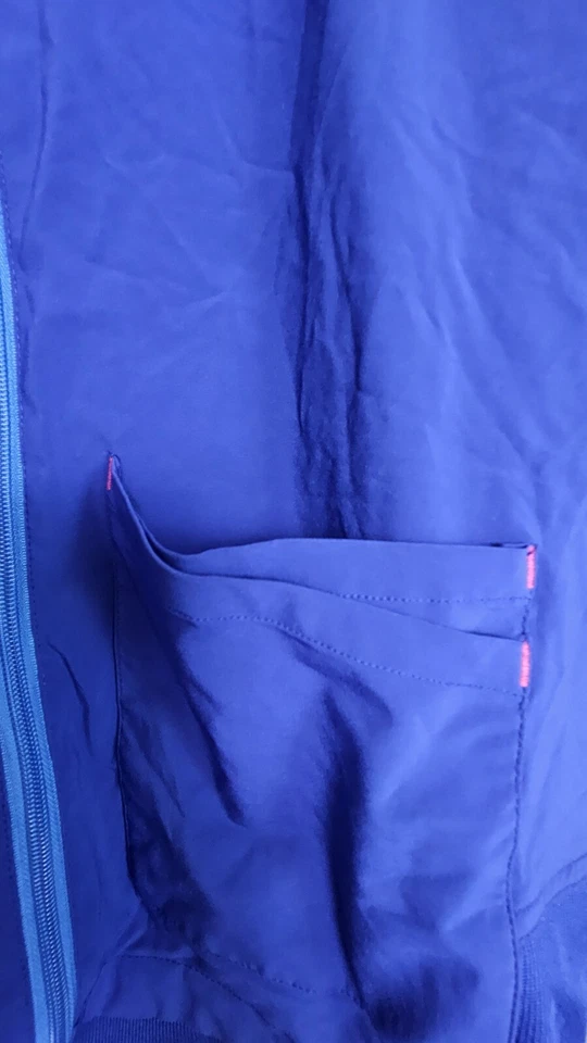 Chaqueta Médica Smitten Para Mujer Azul Borde Cremallera Talla Pequeña Foto 2 de 4