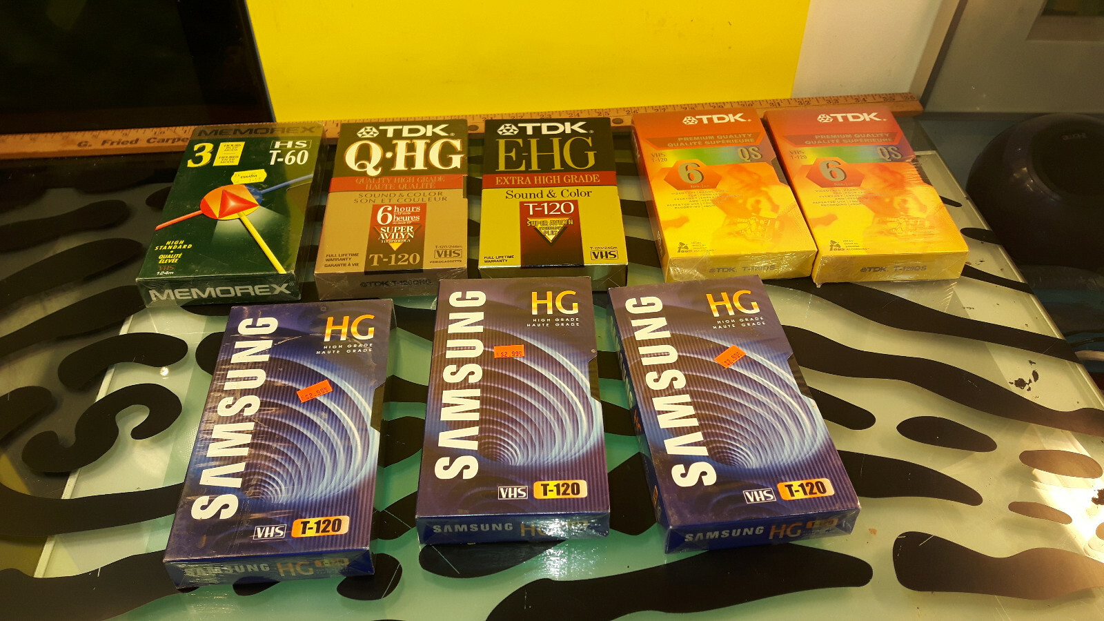 Lot of 8 Blank VHS Tapes Cassettes Sealed Packaging T120 Lot of 7+ TDK