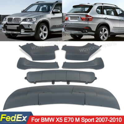 For BMW X5 E70 M Sport Bumper 2007-2010 Front Splitter Rear Diffuser Unpainted