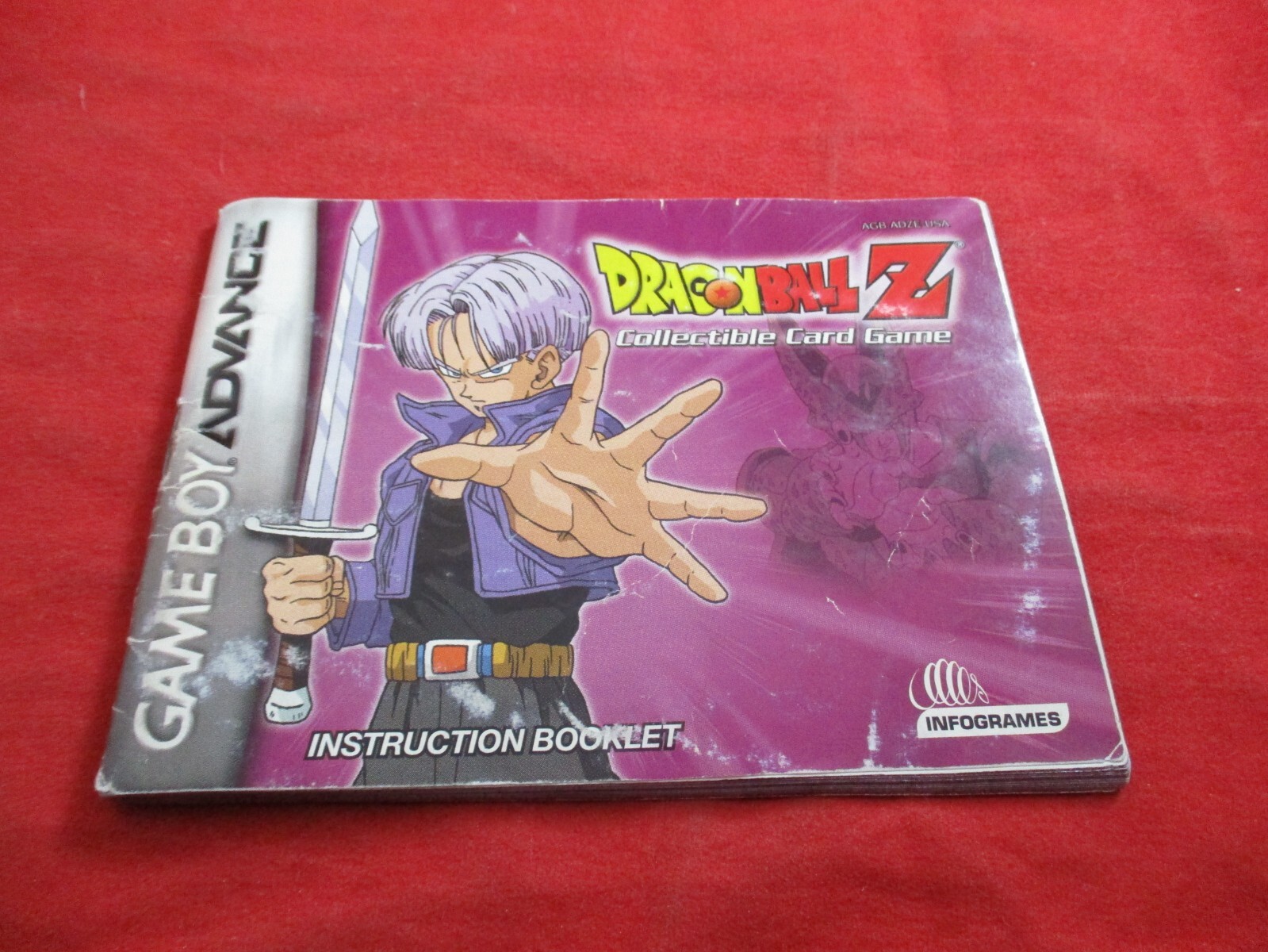 Dragon Ball Z Collectible Card Game Game Boy Advance Instruction Manual Booklet