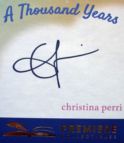 CHRISTINA PERRI+FIRMADO+LIBRO DE MIL AÑOS=100% AUTÉNTICO+ENVÍO GLOBAL EXPRESS - Imagen 2 de 9