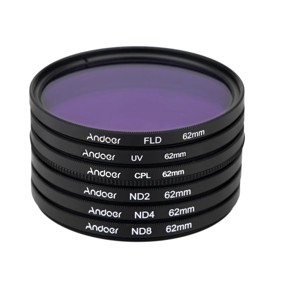 62mm +CPL+FLD+(2/4/8)Filter Kit Neutral Density Filter for DSLR P6C6 - Image 4 of 4