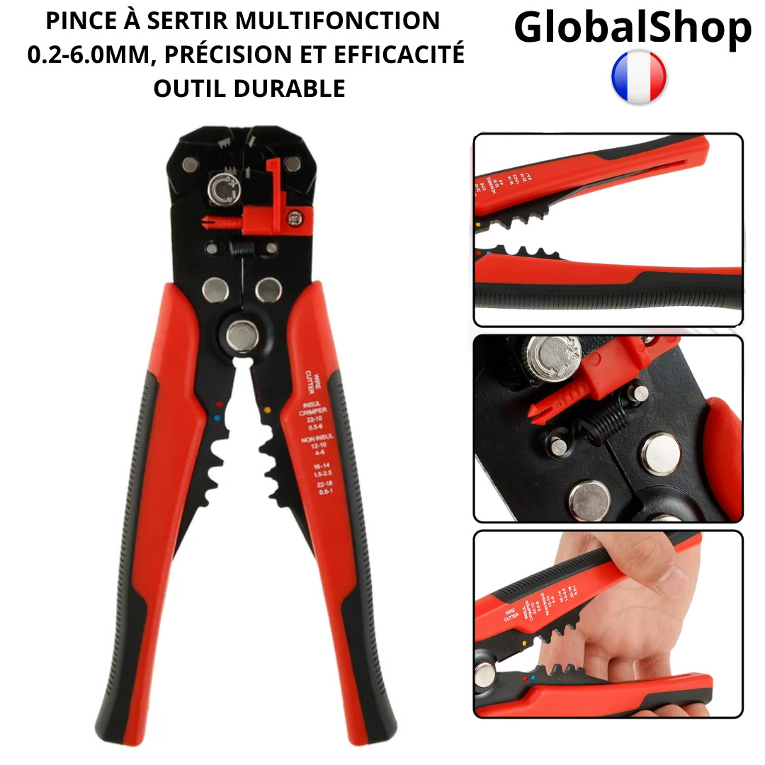 Pince à sertir multifonction 0,2-6mm pour câbles électriques